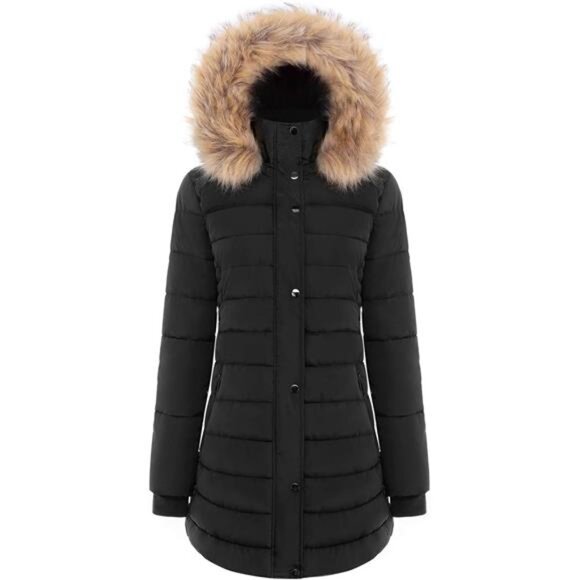 Jackets & Blazers - Women's Winter Quilted Puffer Long Coat Jacket